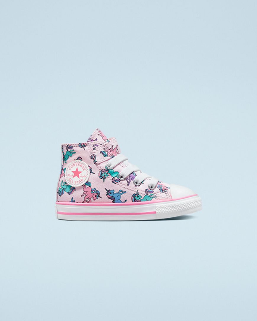 Tenis Converse Chuck Taylor All Star Easy-On Unicorns Cano Alto Menina Rosa Azuis | PT I0743T1